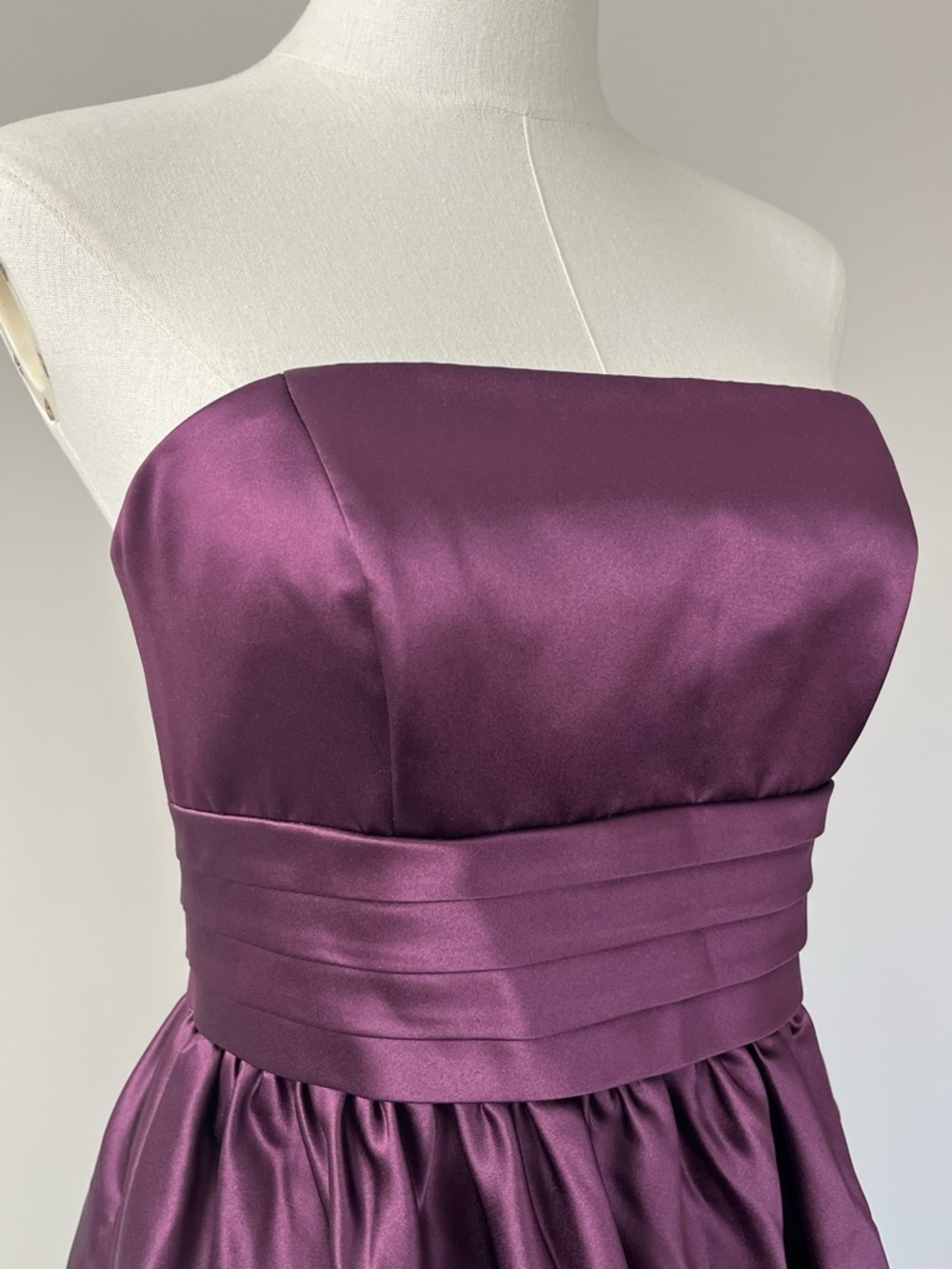 WTOO by Watters and Watters Strapless Midi Dress in Deep Plum Size 10 - Picture 8 of 15